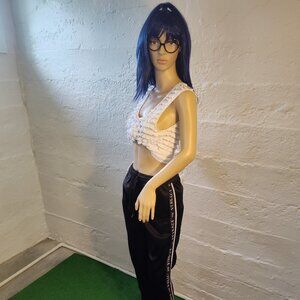 Versace Men s Gym Trousers AUU18003 AP00173 Black White Track Pants Size Small